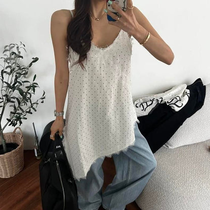 Lace dot cami