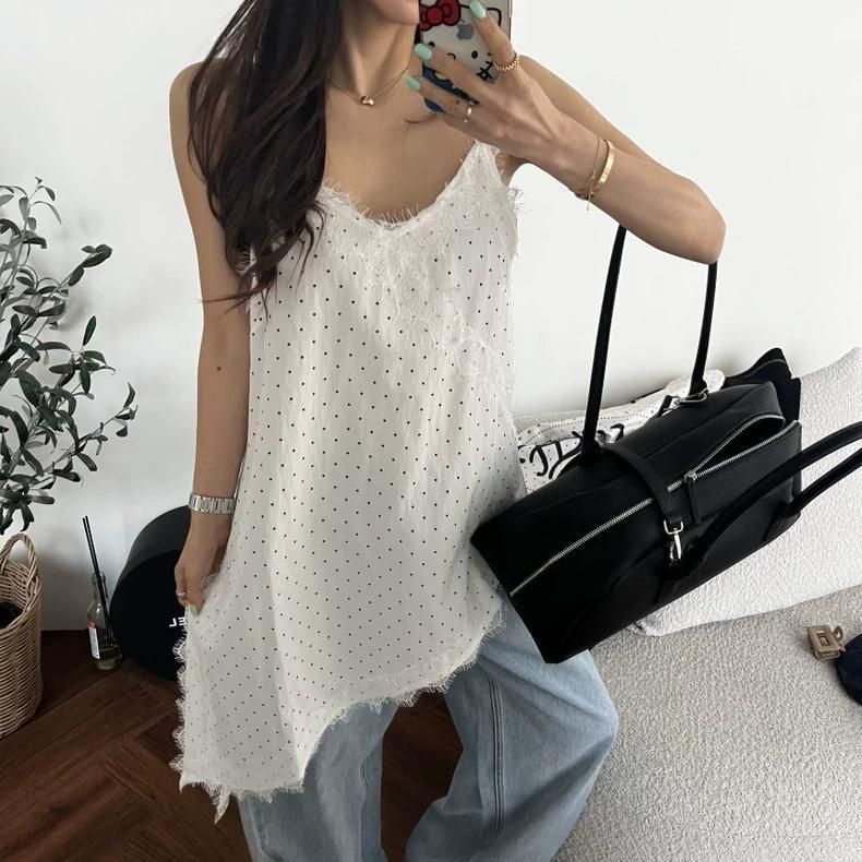 Lace dot cami