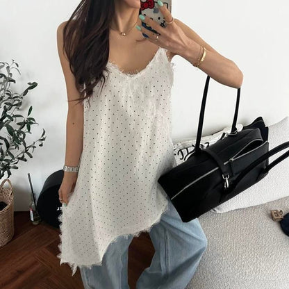 Lace dot cami