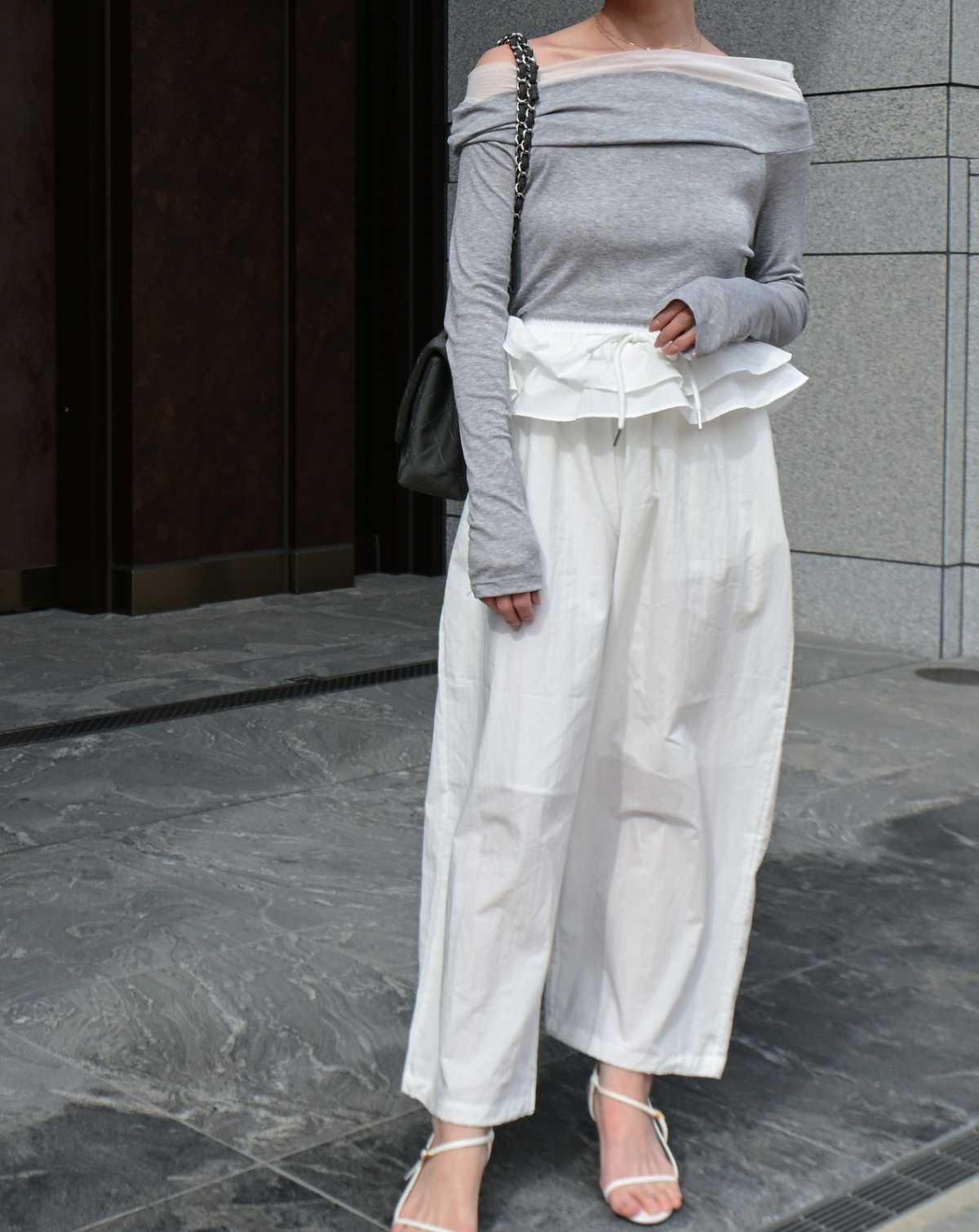 Frill easy pants