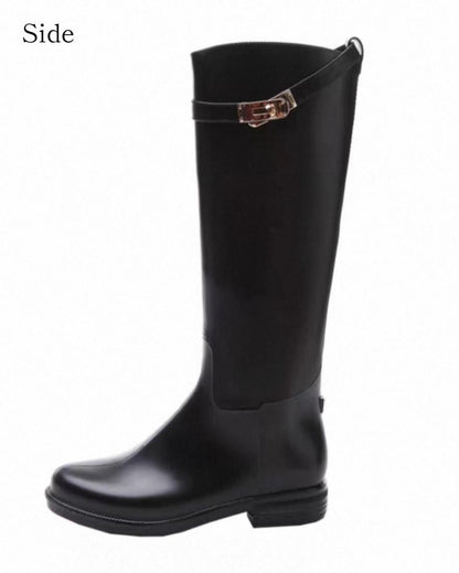 Belt rain boots