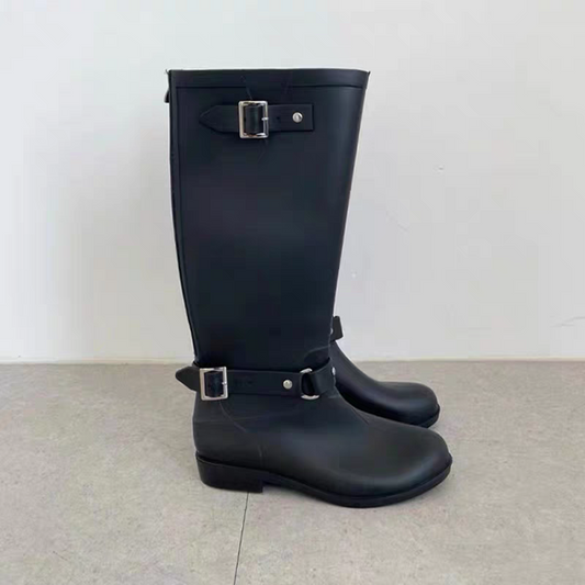 Madison belted rain boots