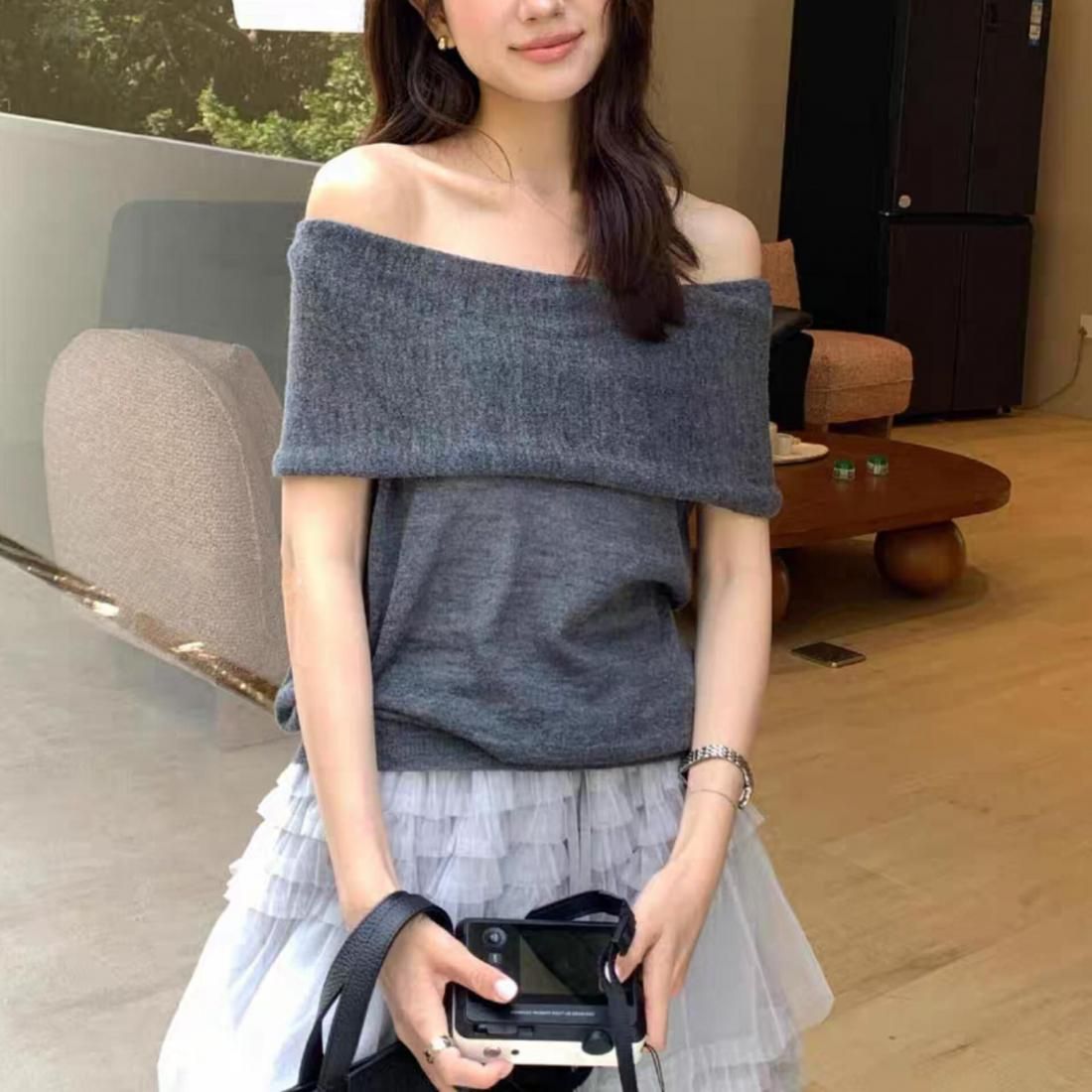 Soft Off-Shoulder Knit