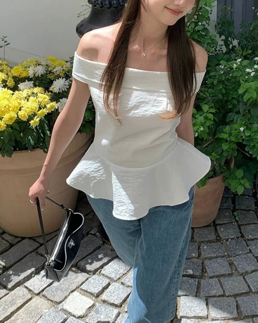 Soft Frill Off-Shoulder