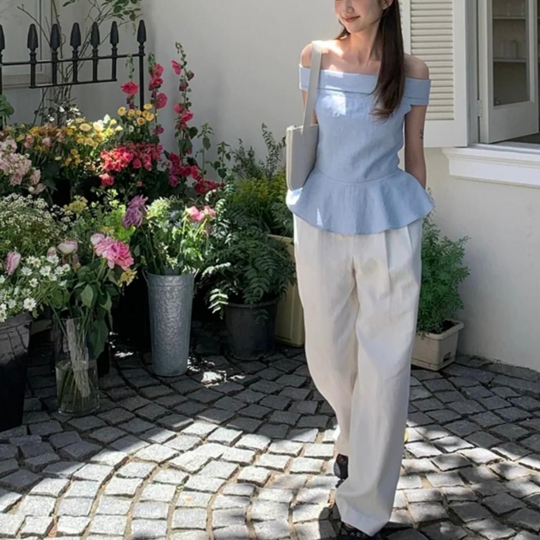Soft Frill Off-Shoulder