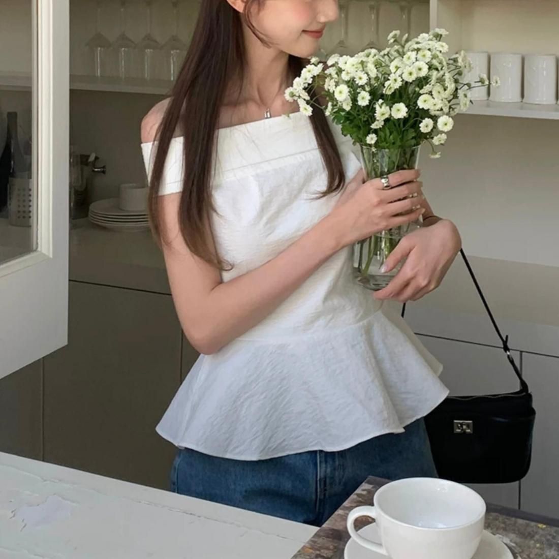 Soft Frill Off-Shoulder