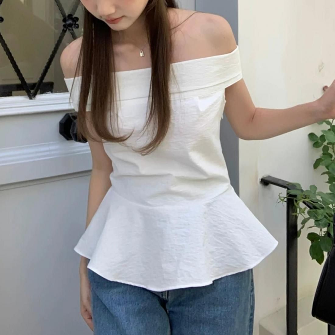 Soft Frill Off-Shoulder