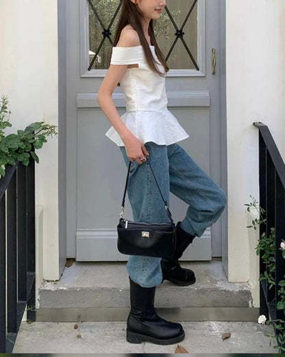 Soft Frill Off-Shoulder