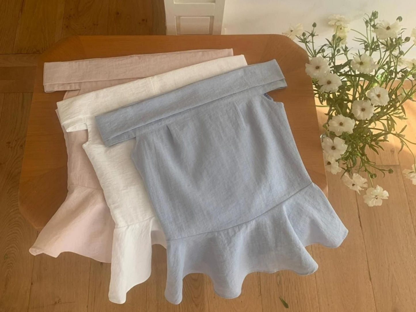 Soft Frill Off-Shoulder