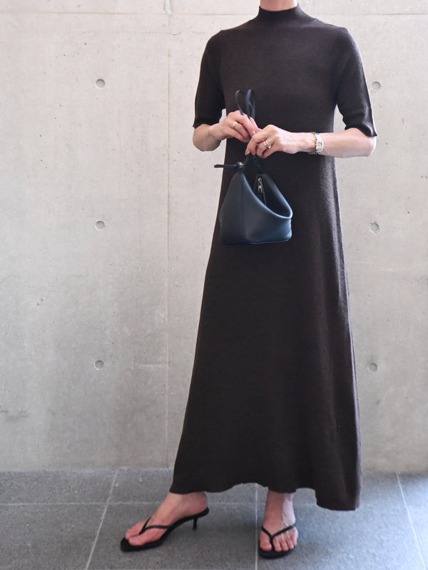 Stretchy A-line knit dress