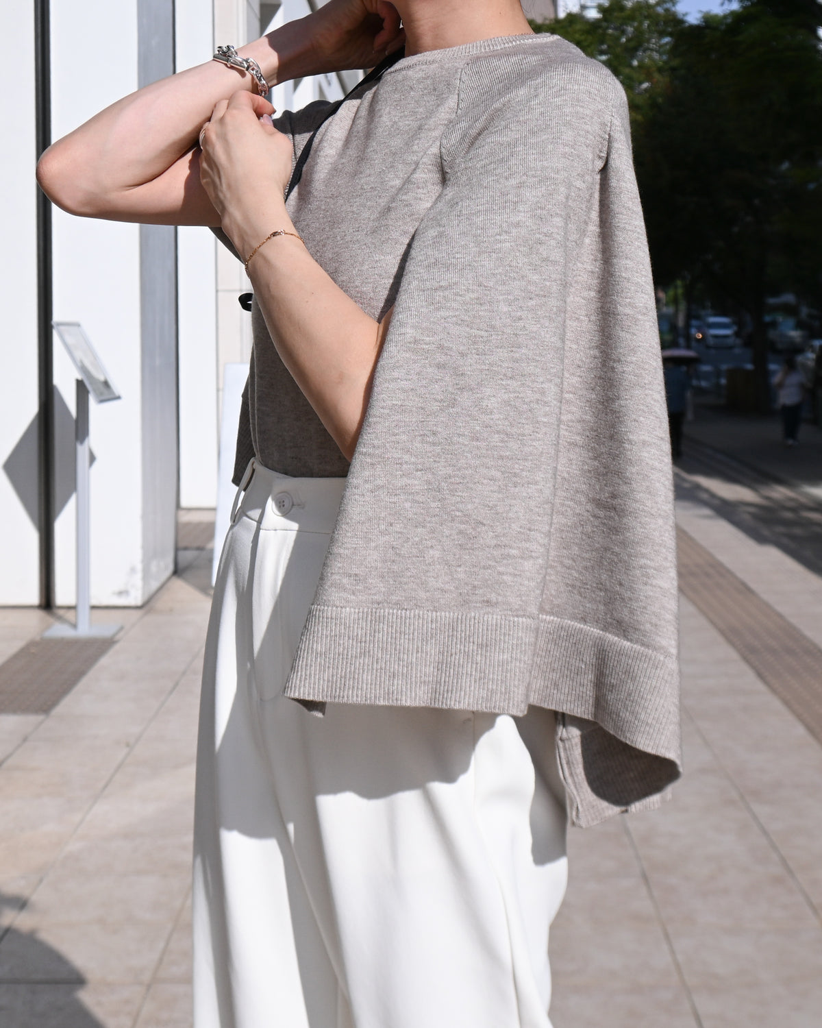 Cape Sleeve Knit