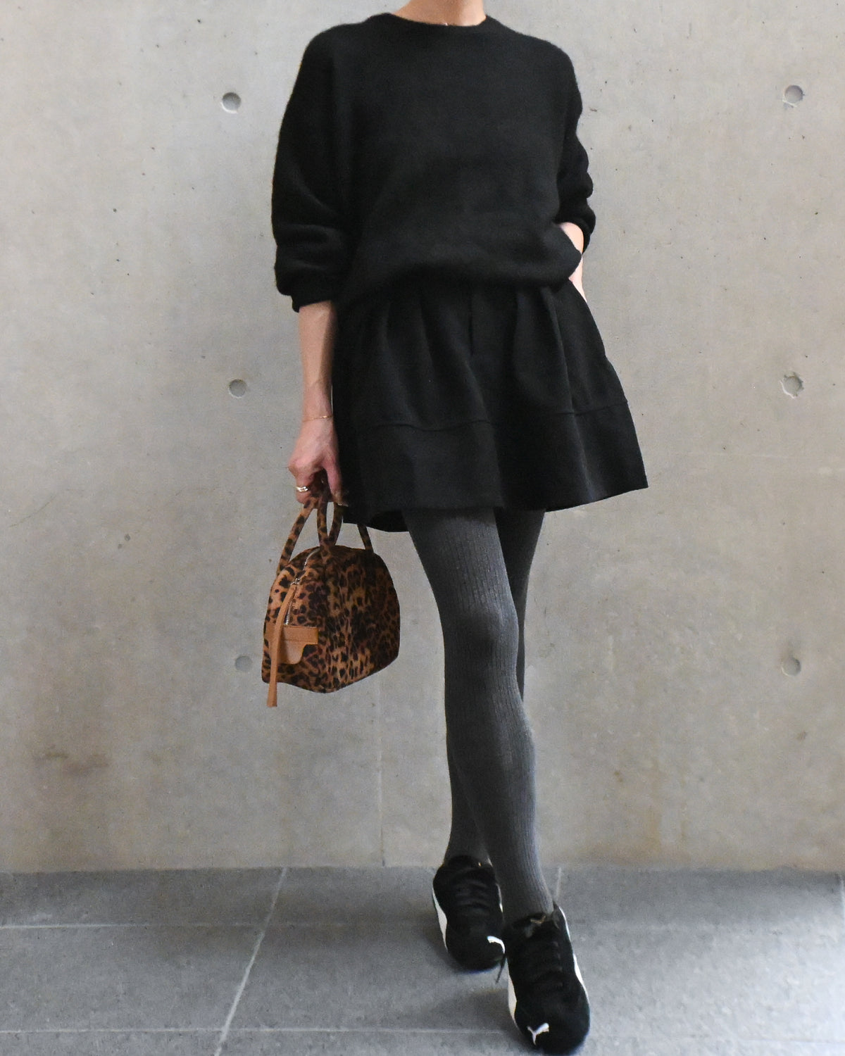 Corduroy Tuck Flare Mini Skirt