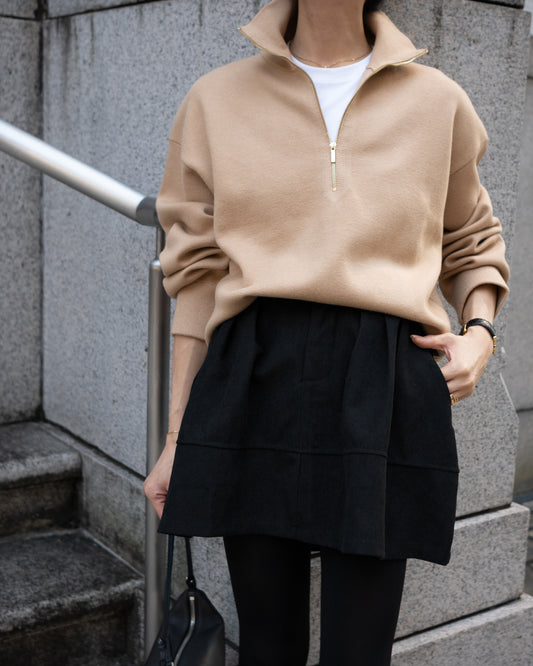 Classic Half Zip Wool Knit