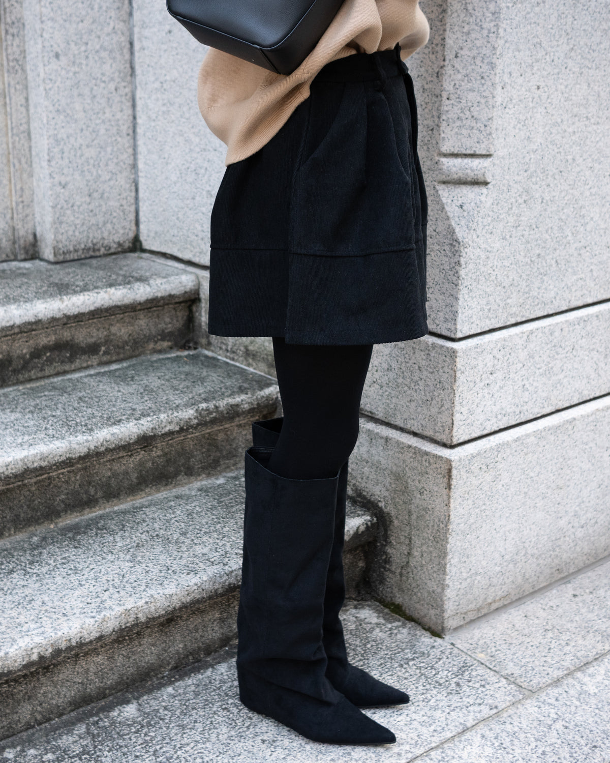 162cm / SUEDE BLACK着用