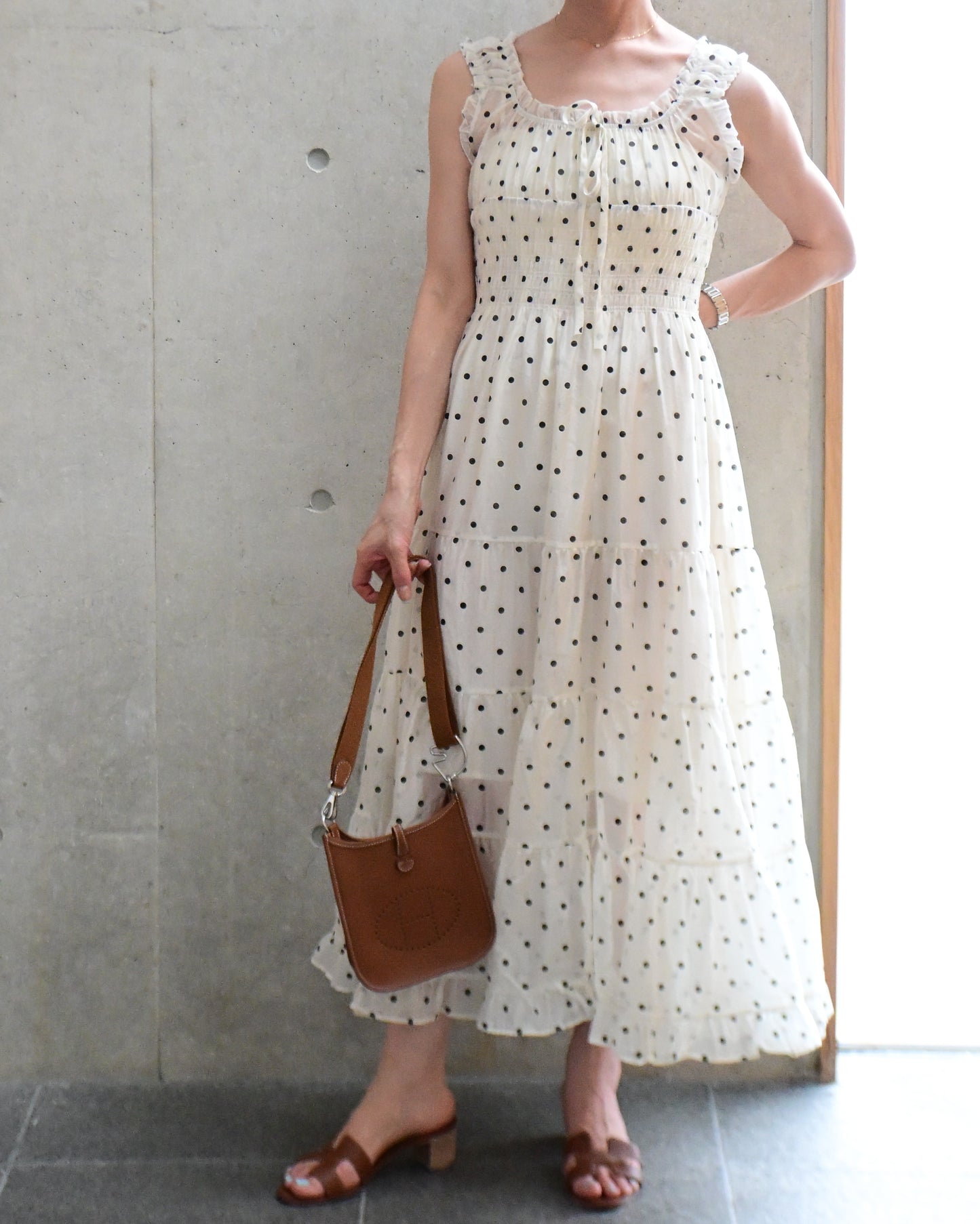 Dot Chiffon Dress