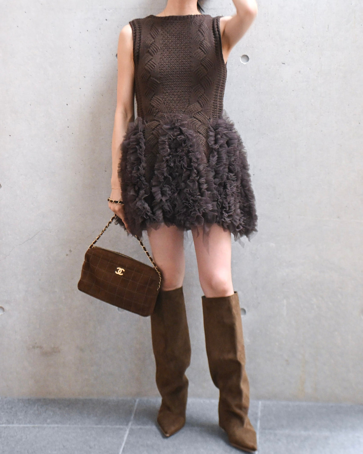 162cm / SUEDE BROWN着用