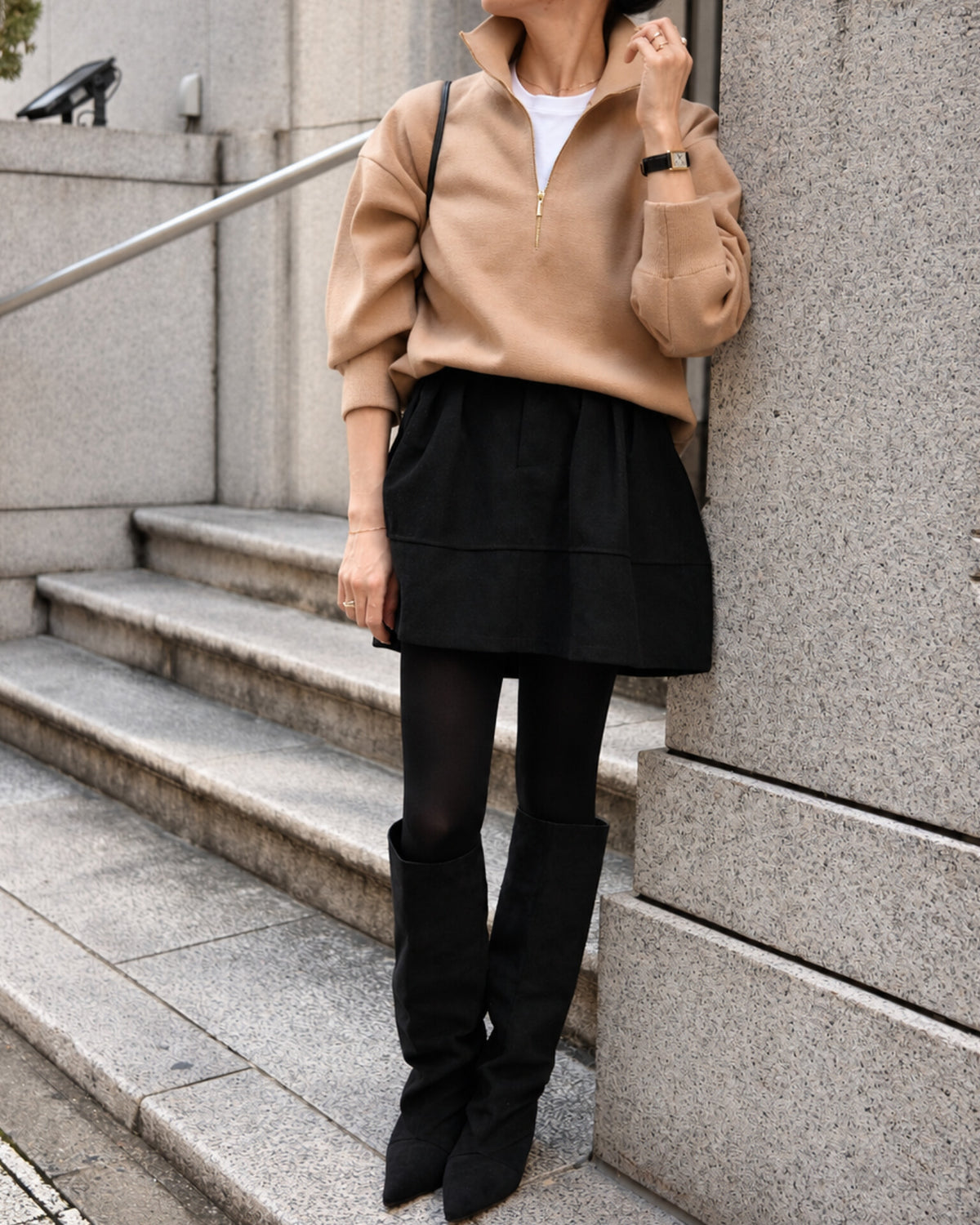 162cm / SUEDE BLACK着用