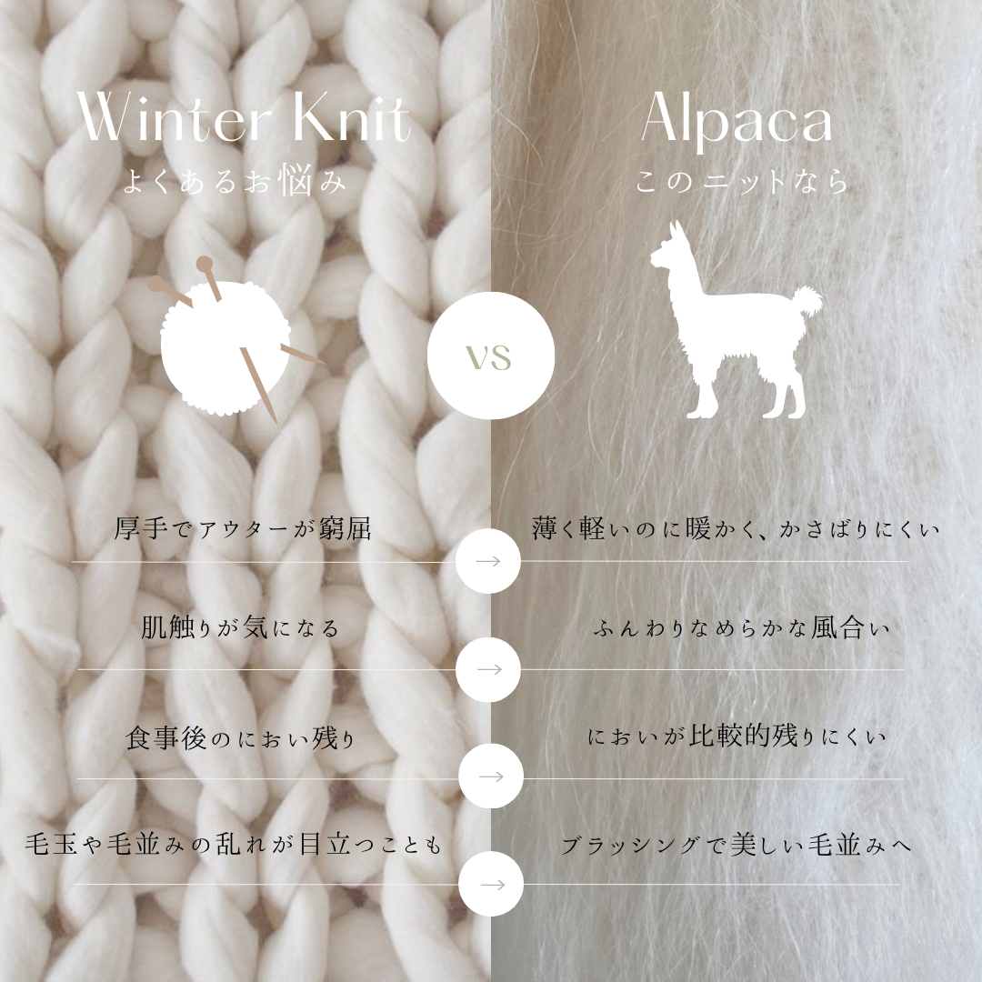 Alpaca shaggy knit