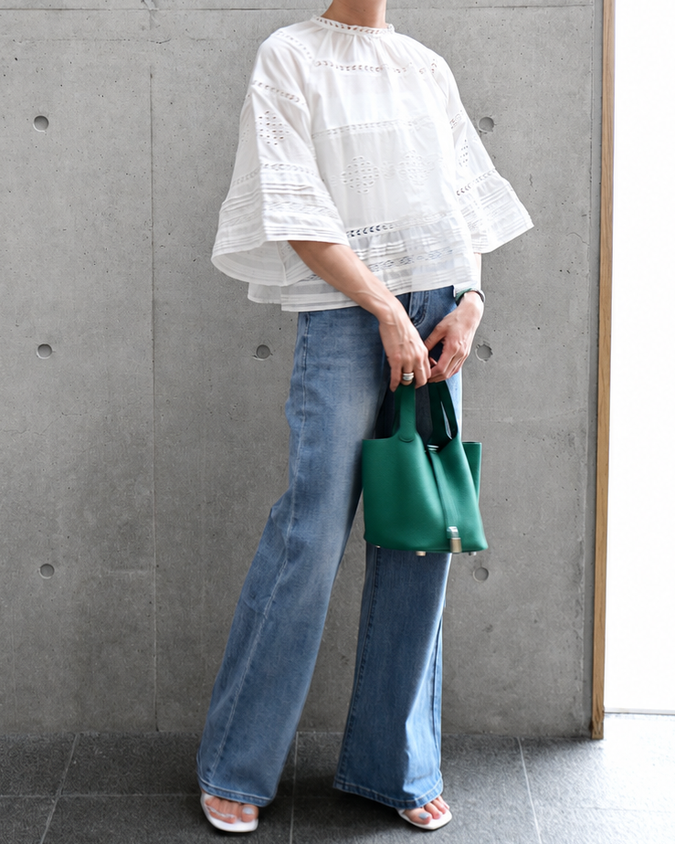 Cotton Lace A-line Blouse