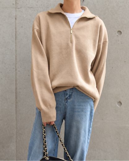 Classic Half Zip Wool Knit