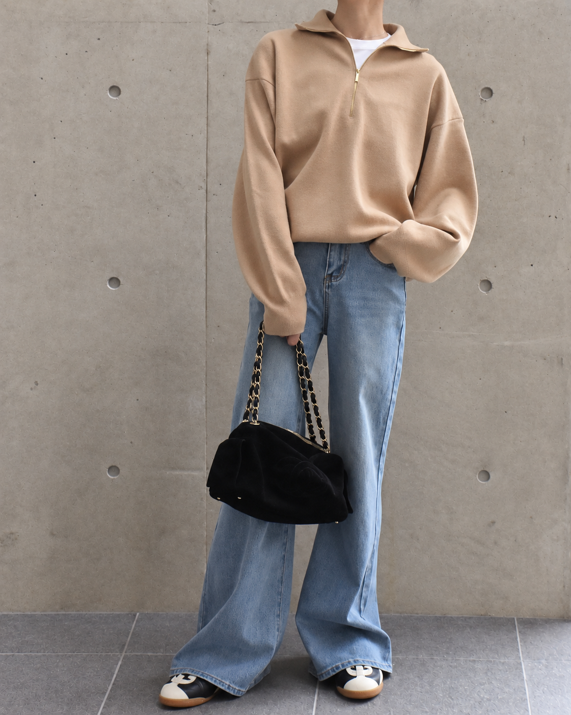 Classic Half Zip Wool Knit