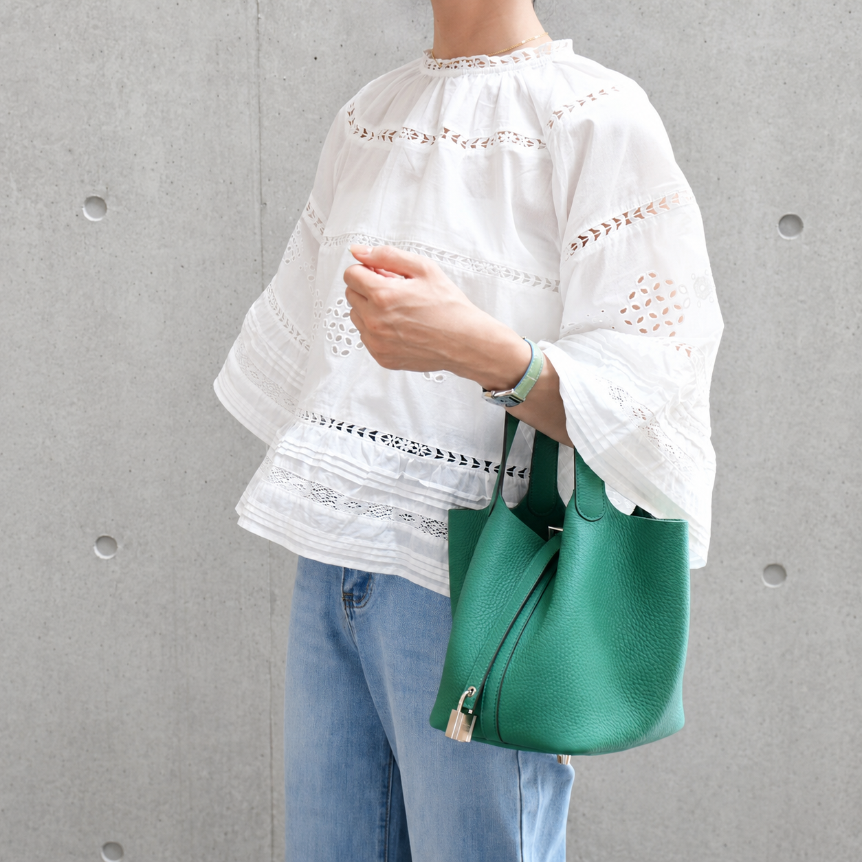 Cotton Lace A-line Blouse