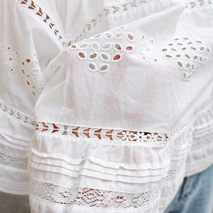 Cotton Lace A-line Blouse