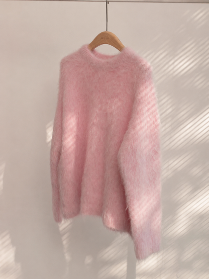 Alpaca shaggy knit