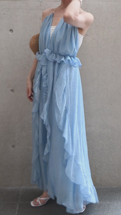 Aqua Breeze Maxi Dress