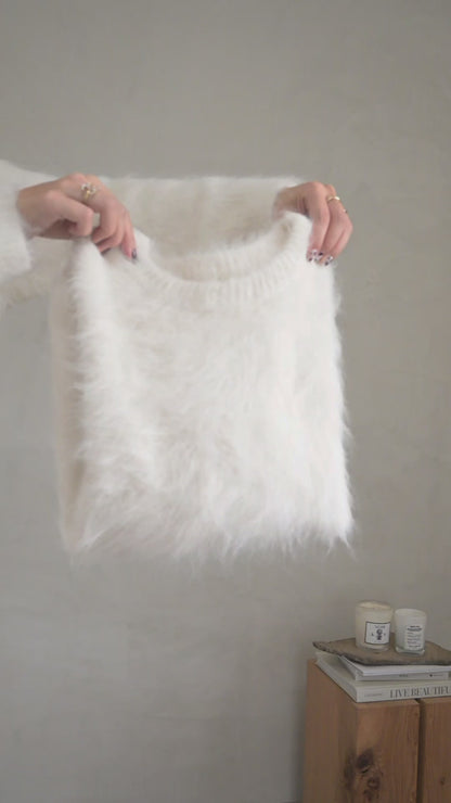 Alpaca shaggy knit