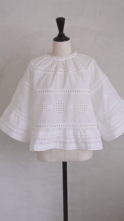 Cotton Lace A-line Blouse