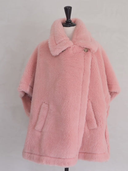 Wool Teddy Poncho