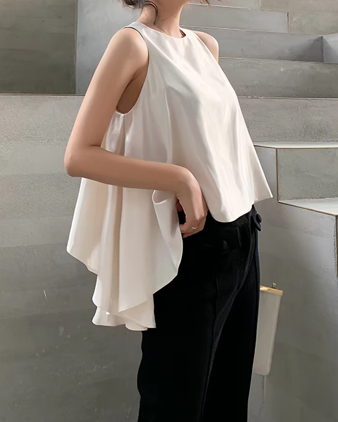 Drape Satin Blouse