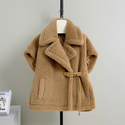 Wool Teddy Poncho Vest