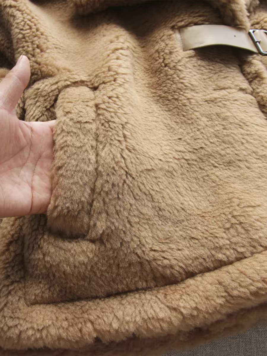 Wool Teddy Poncho Vest