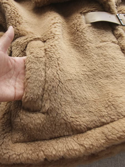 Wool Teddy Poncho Vest