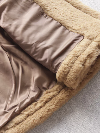 Wool Teddy Poncho Vest