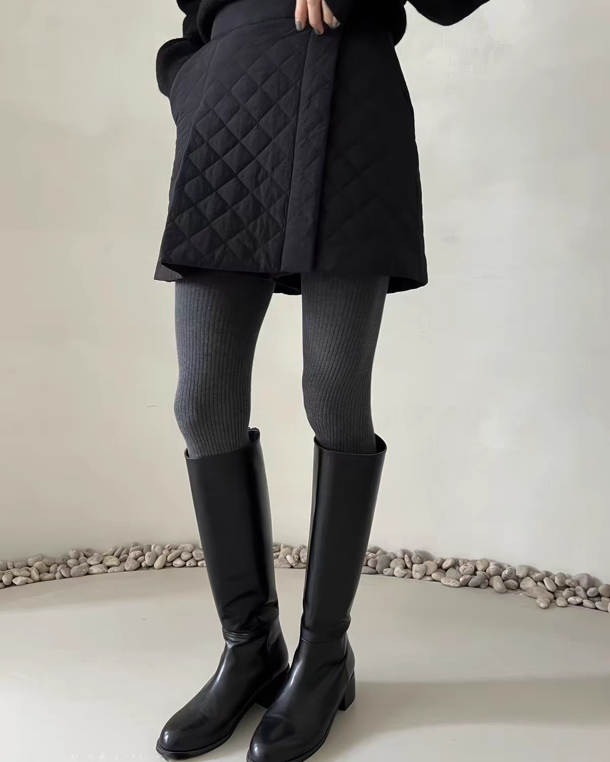 Quilted Wrap Short Pants